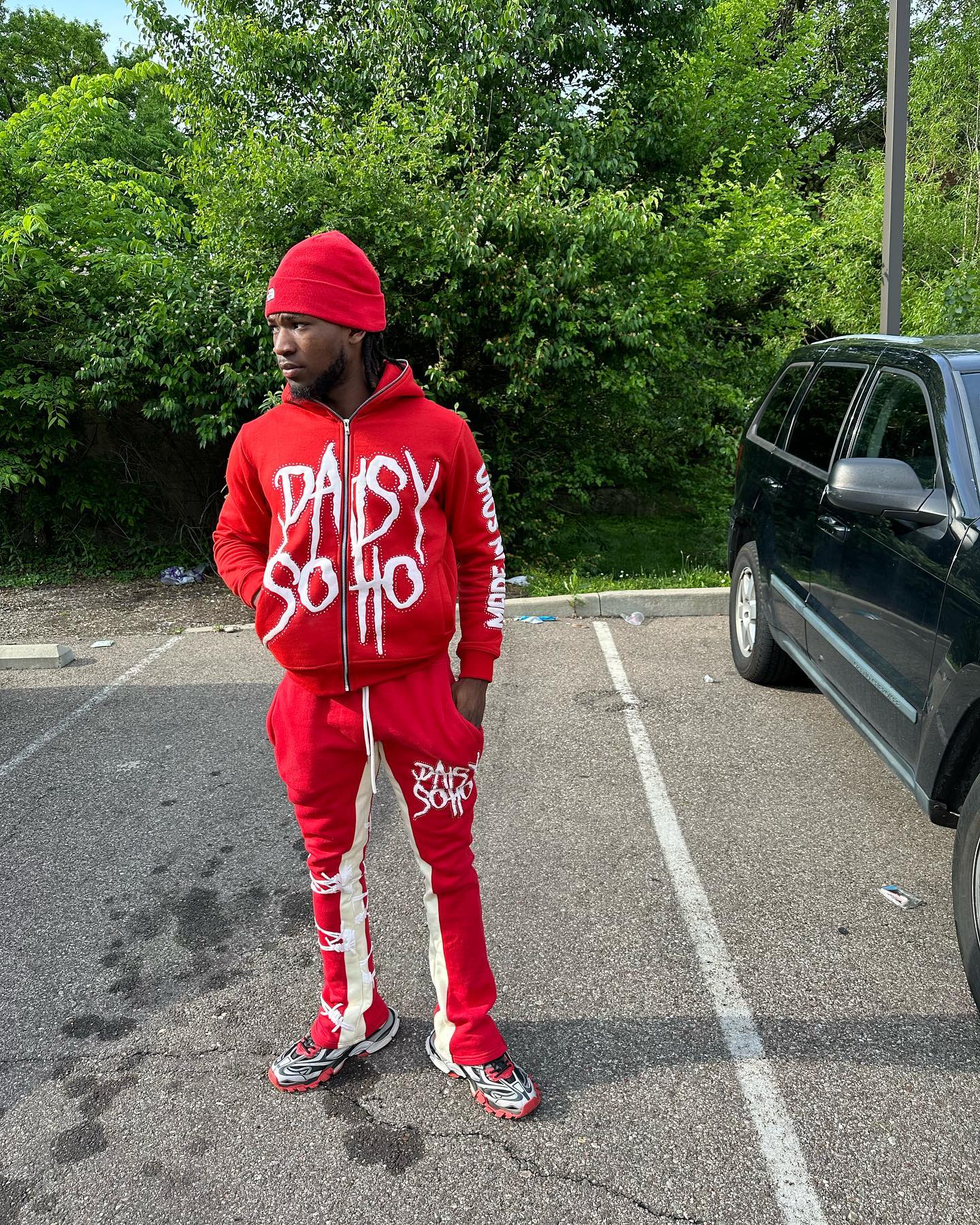 Daisy SoHo "Red V2" Flared Sweatpants